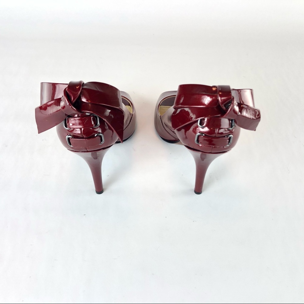 Enzo Angiolini Patent Leather Peep Toe Heels - Picture 9 of 15